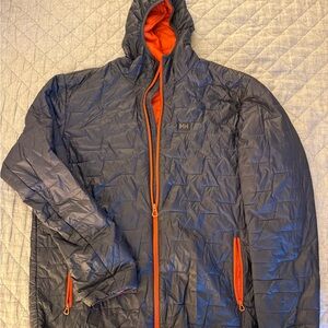 Helly Hansen XL Lifaloft Blue and Orange Insulated Hooded Jacket